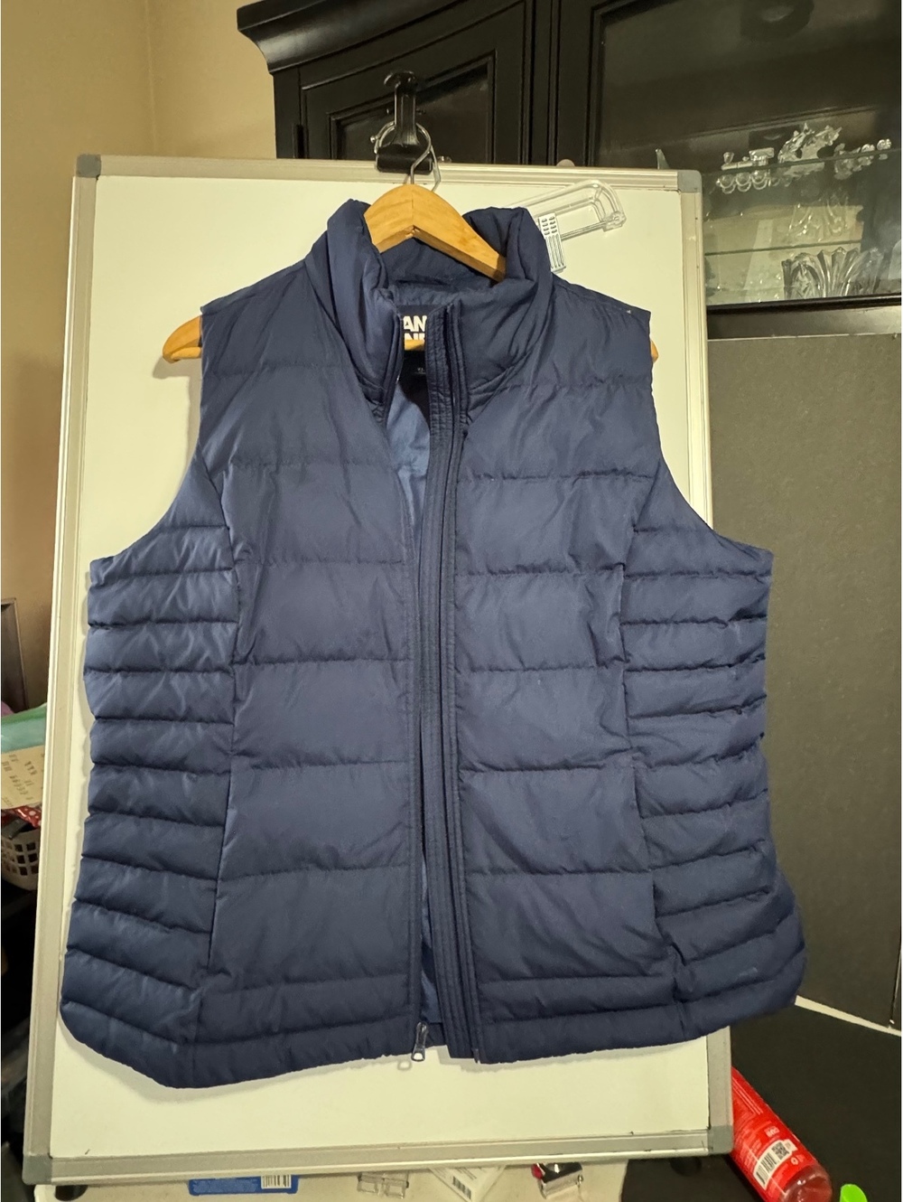 Lands' End Men's Navy Blue Puffer Vest XL